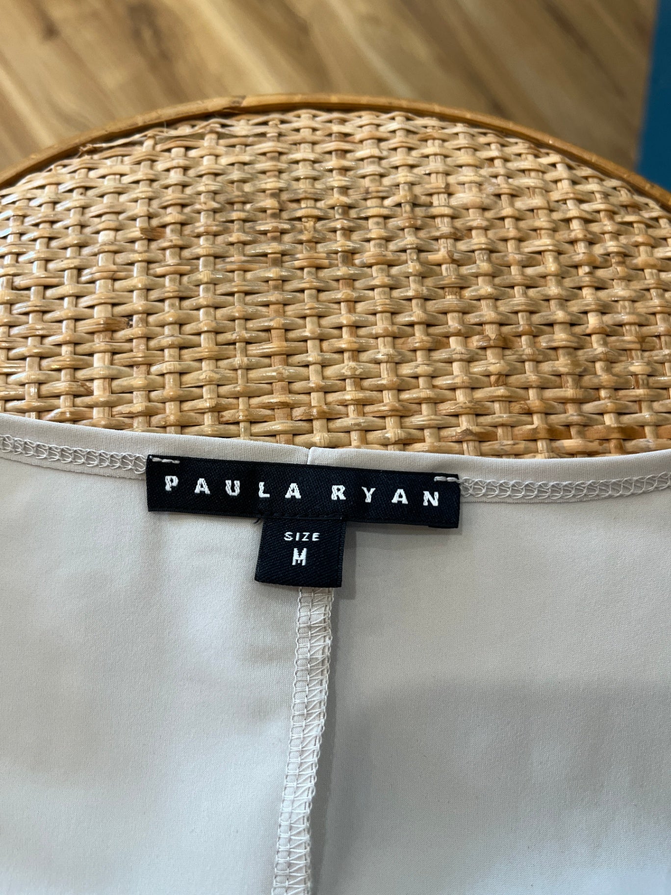 PAULA RYAN Cold Shoulder Top Beige Size M
