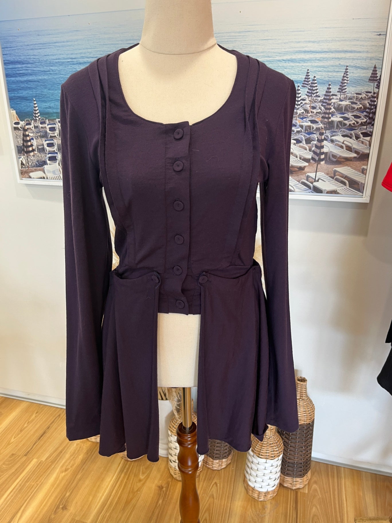 untouched world Purple Cardigan XS