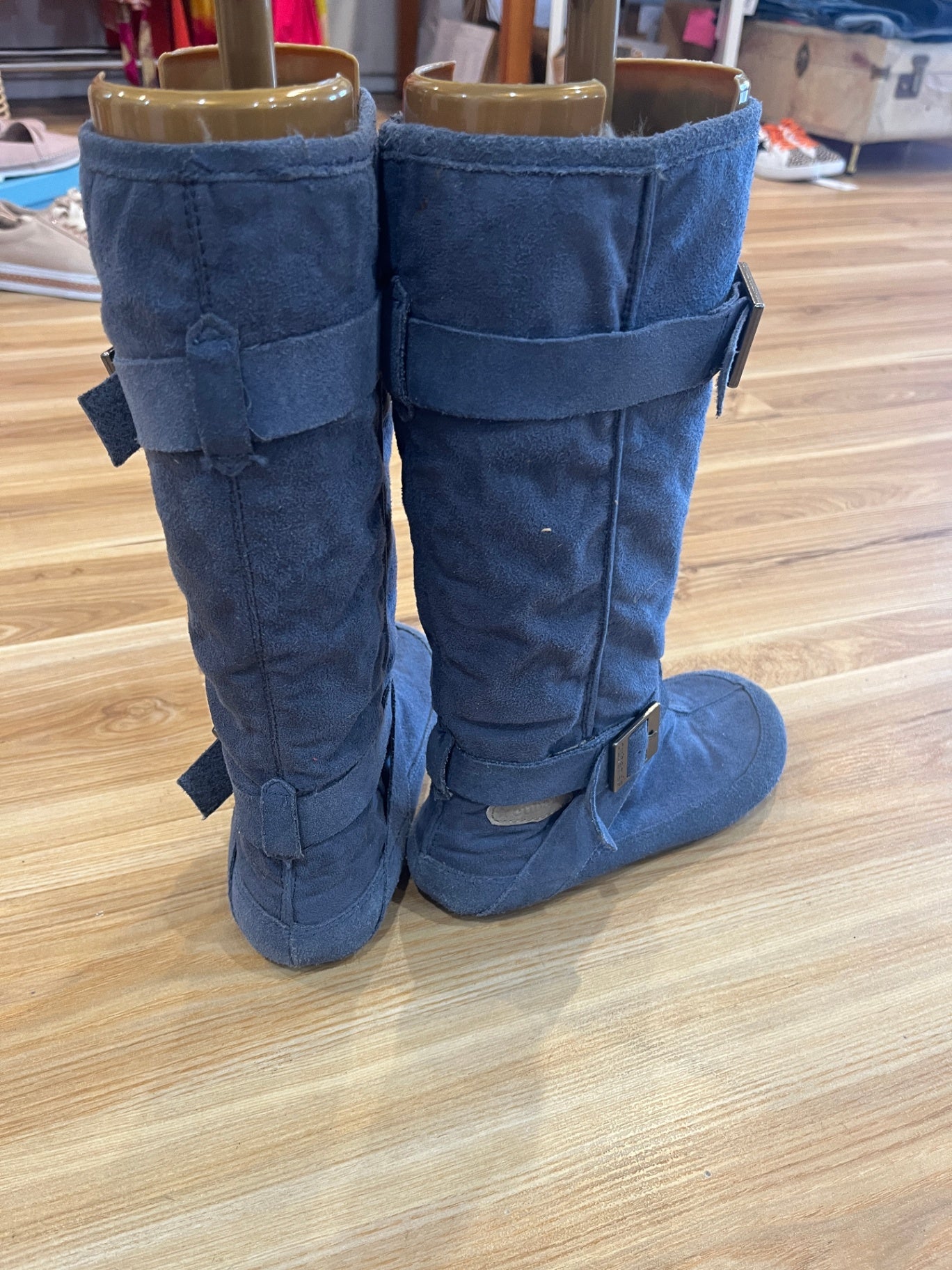 Cubanas Blue Faux Suede Boots – Size 37 | Chic Everyday Style