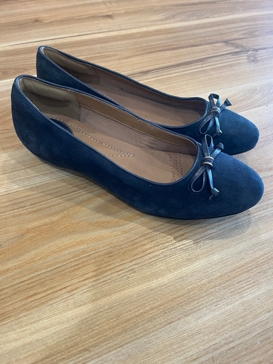 [SALE] Clarks Blue Faux Suede Ballet Flats – Size 39.5 | Classic & Comfy