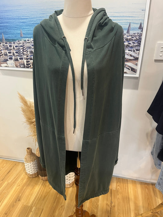 Silent Theory Forest Green Hooded Sweatshirt – Size 8 | Cozy Casual