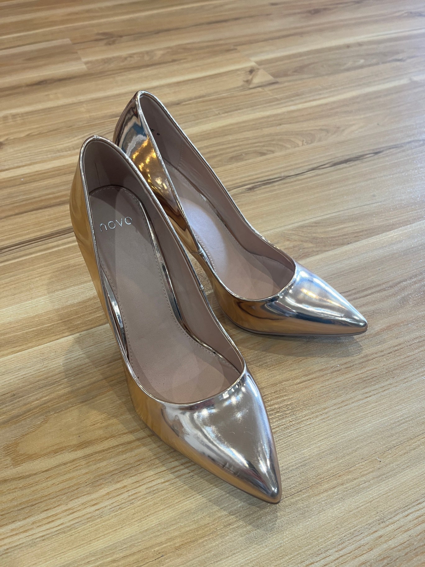 Novo Rose Gold Stilettos – Women's Size 9 | Elegant Party Heels