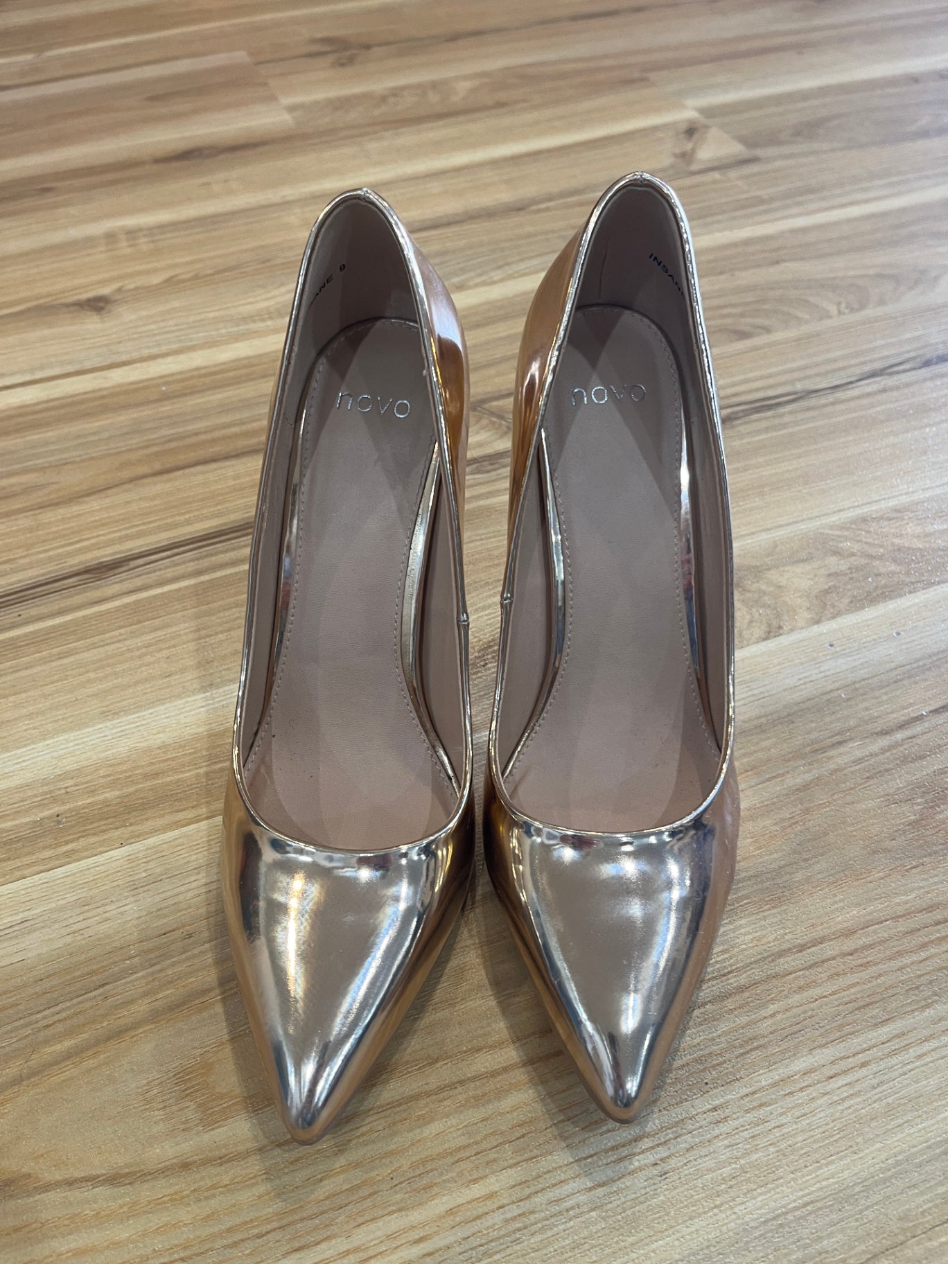 Novo Rose Gold Stilettos – Women's Size 9 | Elegant Party Heels