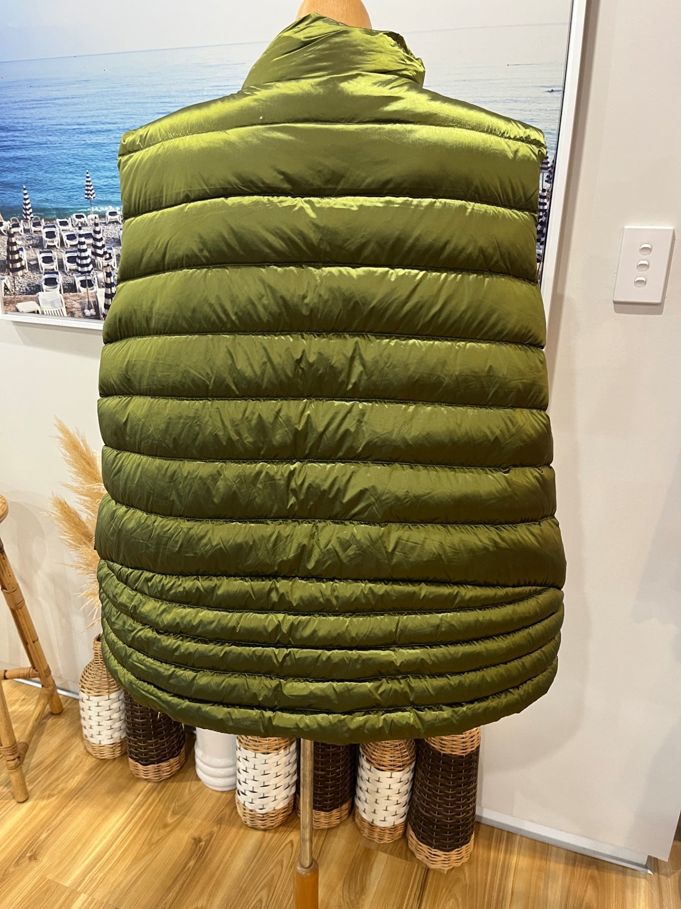 Moke Men's Green Leaf Vest Size 4XL