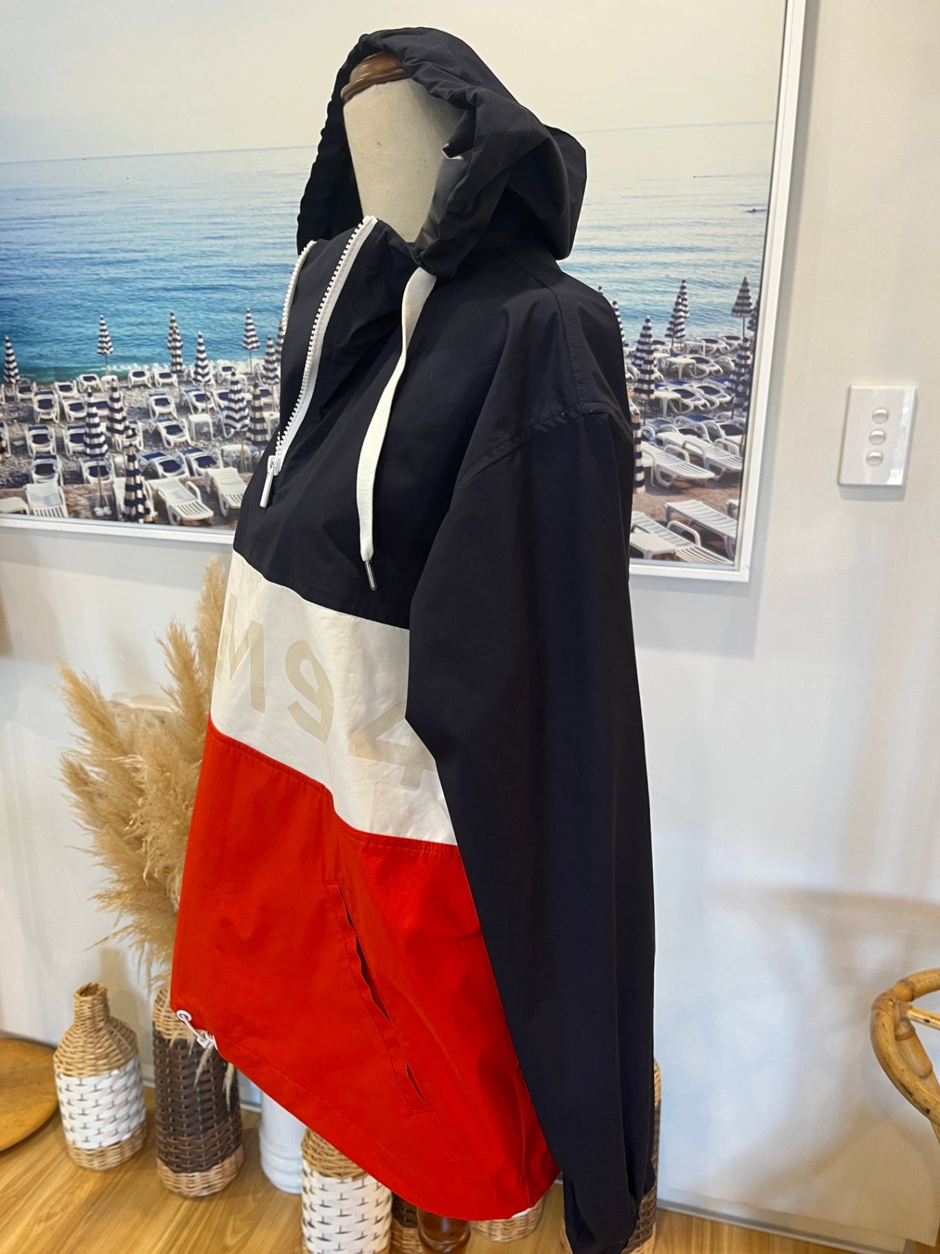 RPM Lightweight Jacket | Red/White/Blue | Hooded Pullover | Size 8