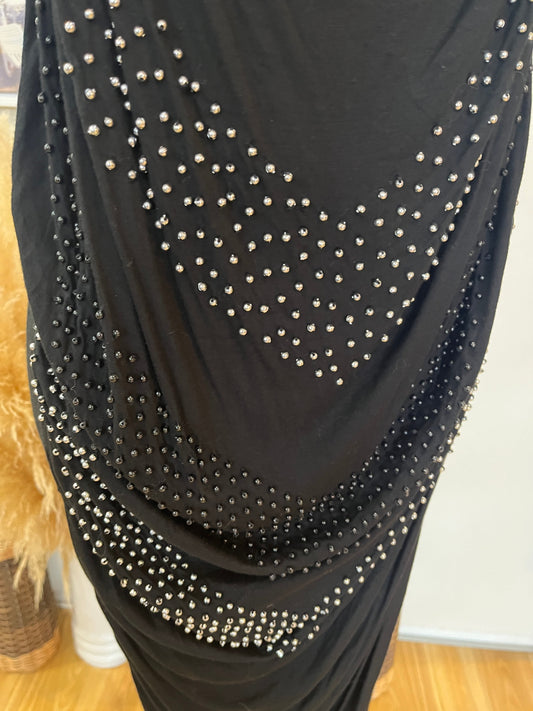 [SALE] Religion Black Beaded Singlet Dress | Size Large