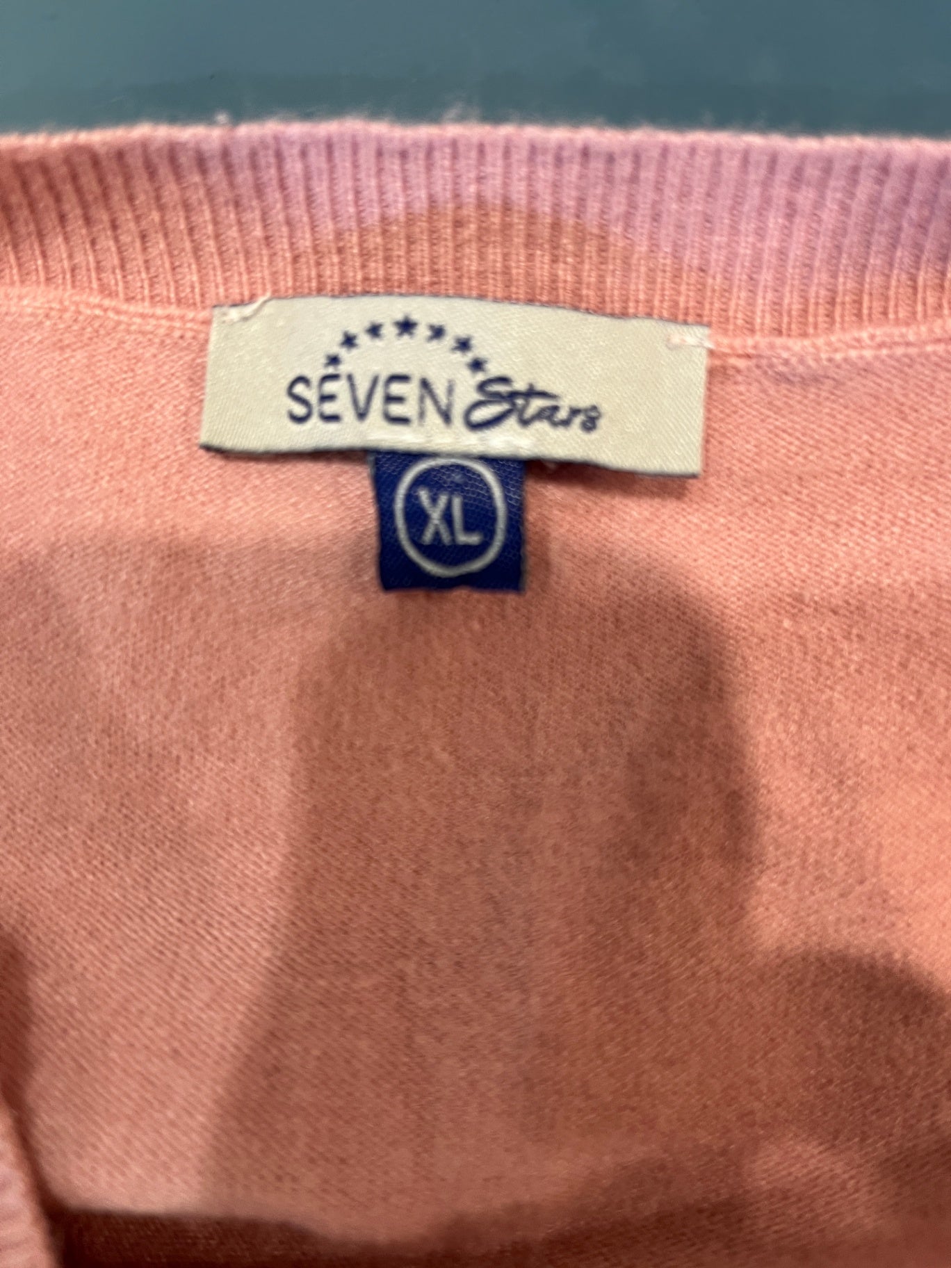 Seven Stars Jersey Knit Top | Round Neck | Viscose Blend | Size XL