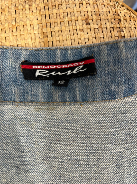 [SALE] Democracy Rush Denim Blue Tailored Chic Jacket - Size 12