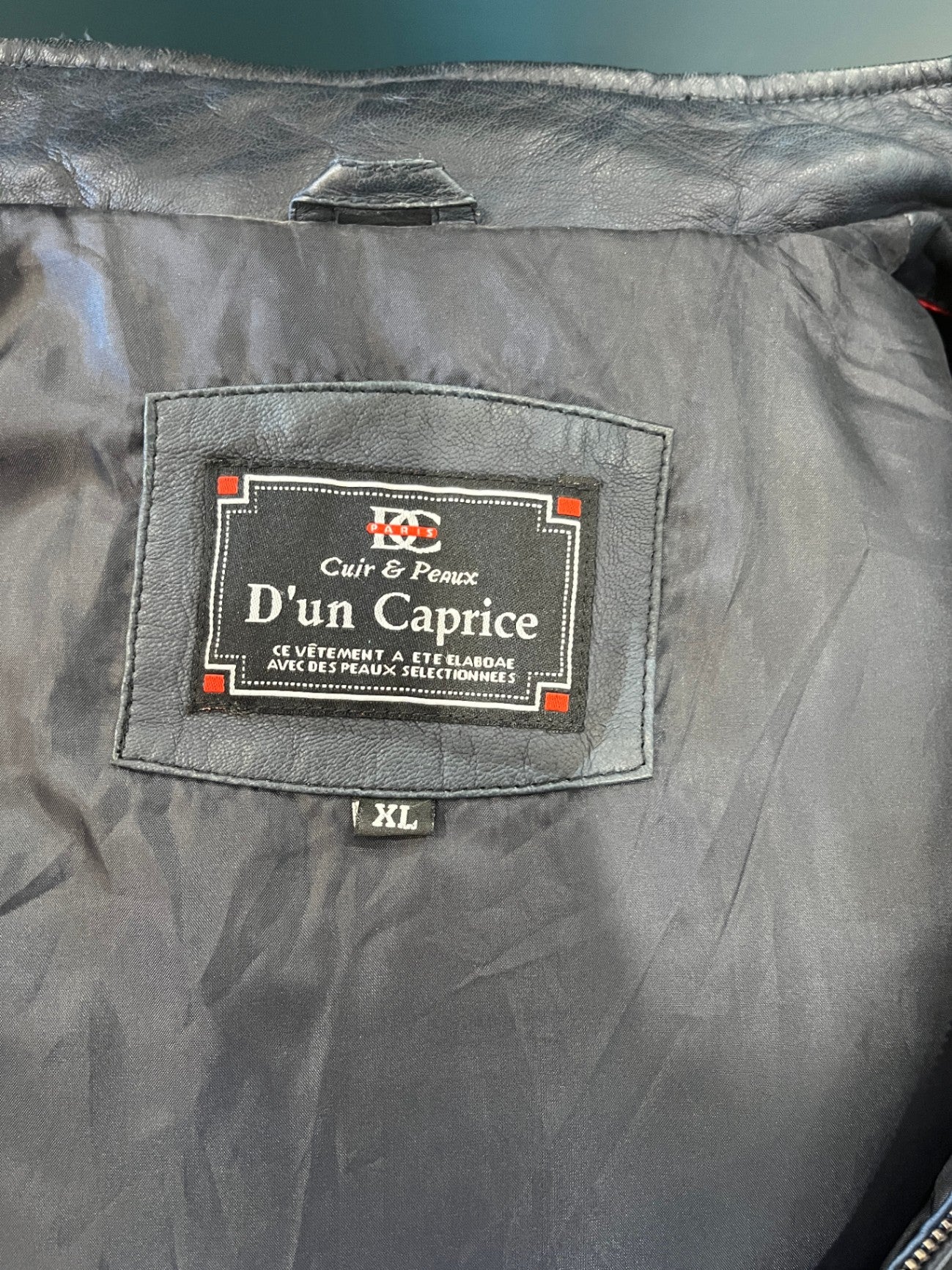 Men's Dun Caprice Paris 100% Genuine Lamb Leather Jacket - XL