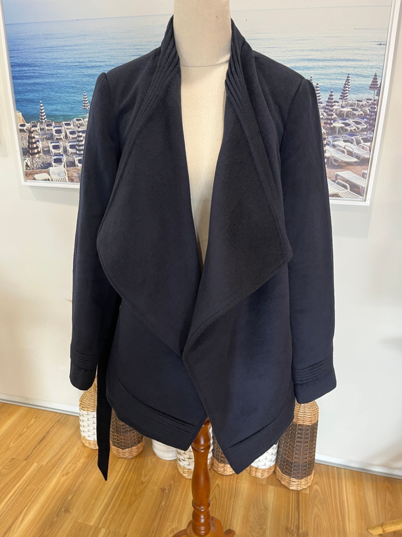 Jovonna London Winter Coat Size 10 Navy Elegant Warm