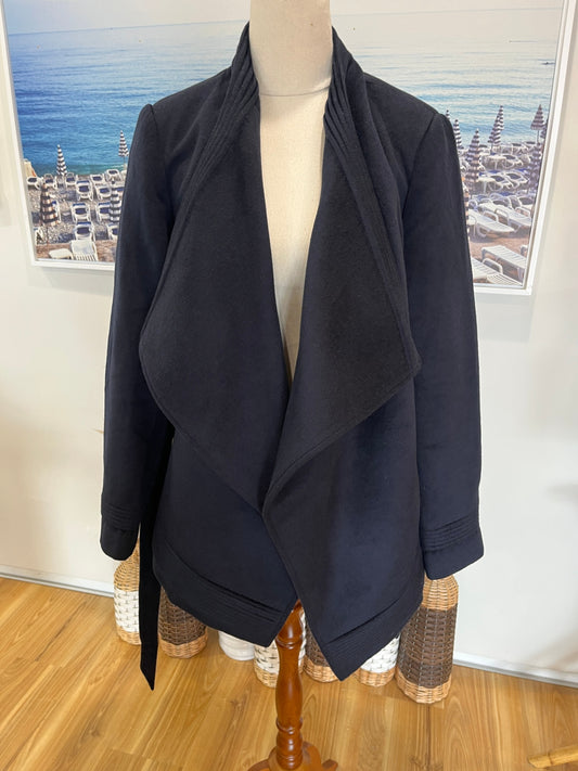 Jovonna London Winter Coat Size 10 Navy Elegant Warm