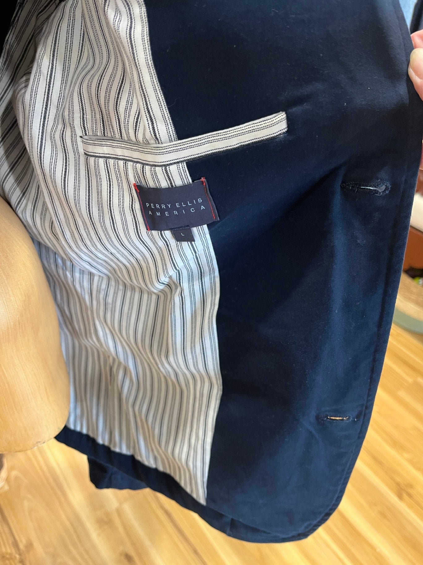 Perry Ellis Jacket L Dark Blue