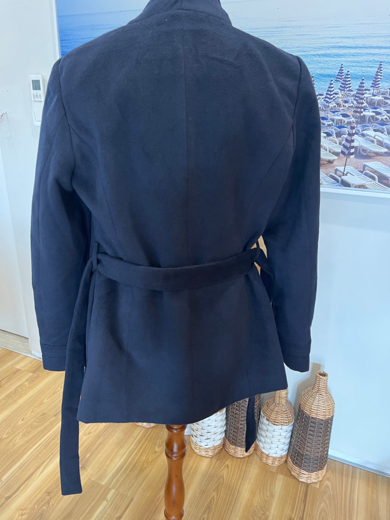 Jovonna London Winter Coat Size 10 Navy Elegant Warm
