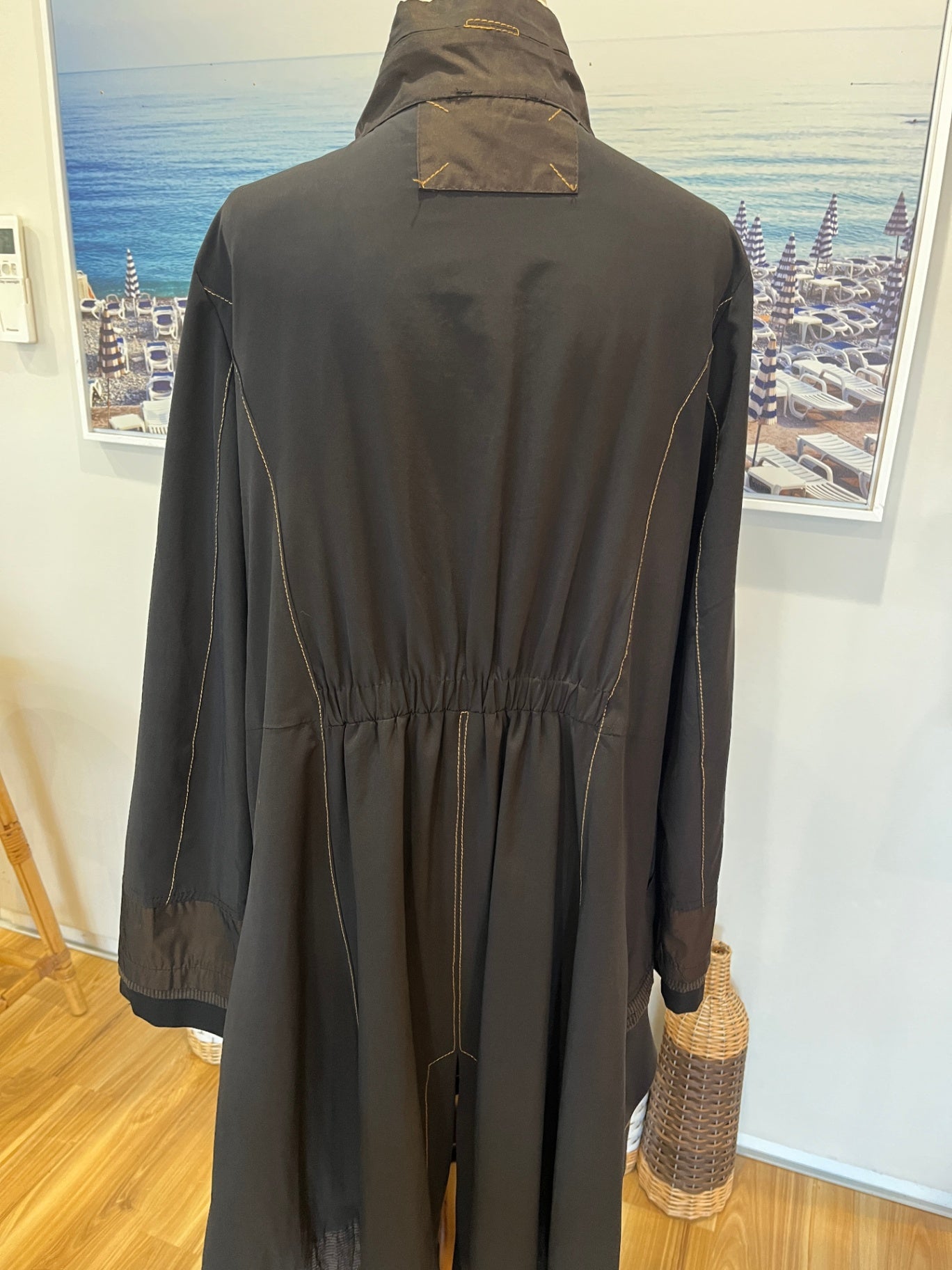 E & H Paris Lightweight Reversible Jacket – Chocolate Brown & Black | Size 44 | Double Zip