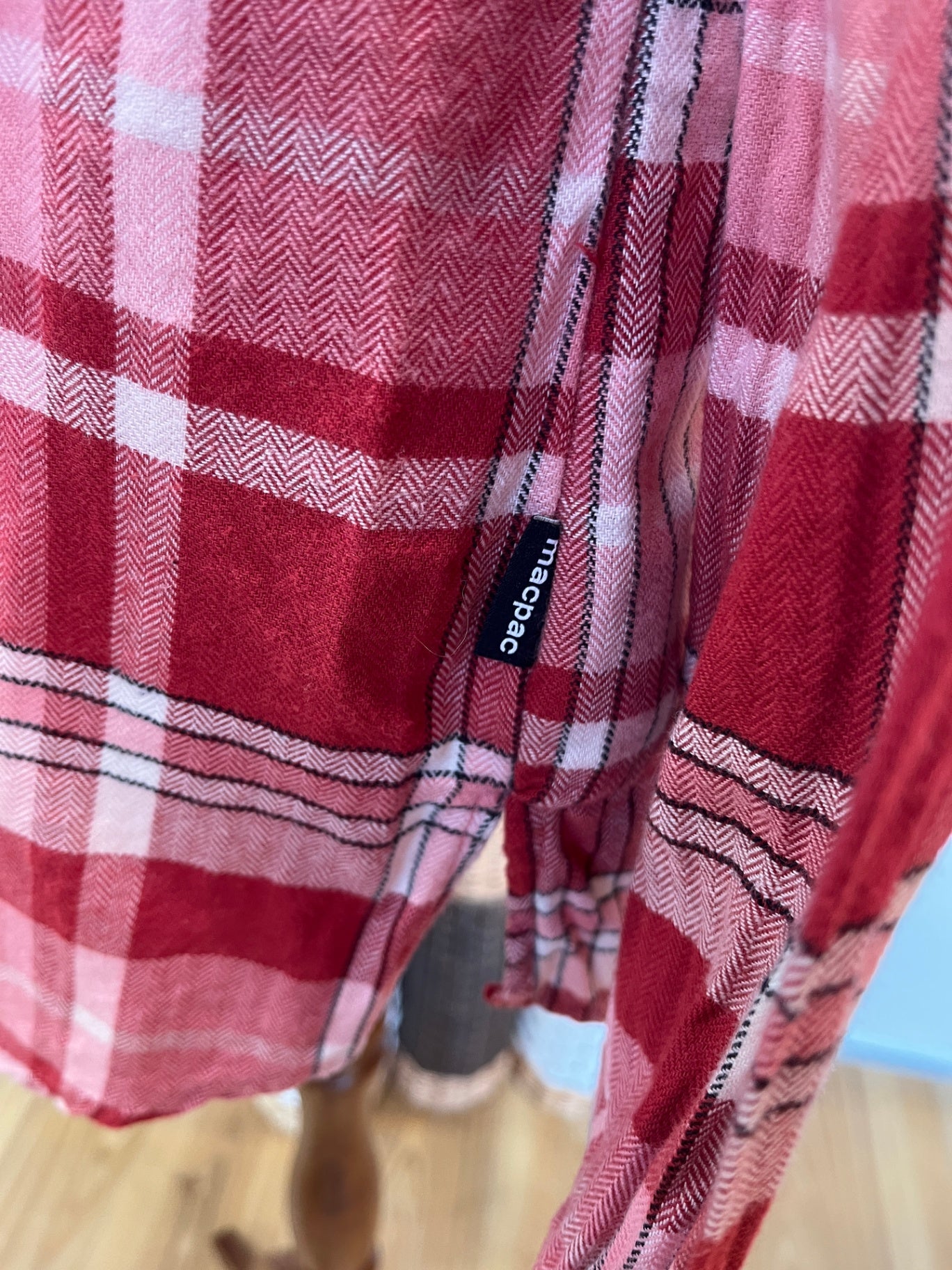 Macpac Pink Tones Checkered Flannel Shirt | Size 8 | Cozy & Classic