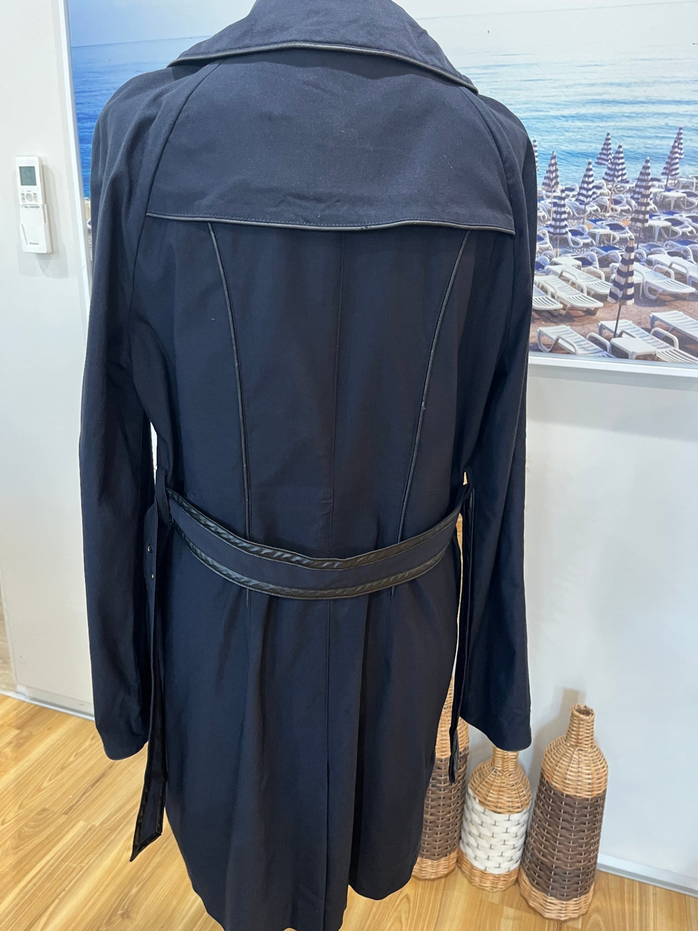PRINCIPALS Navy Trench Coat | Classic Timeless Outerwear | Size 14