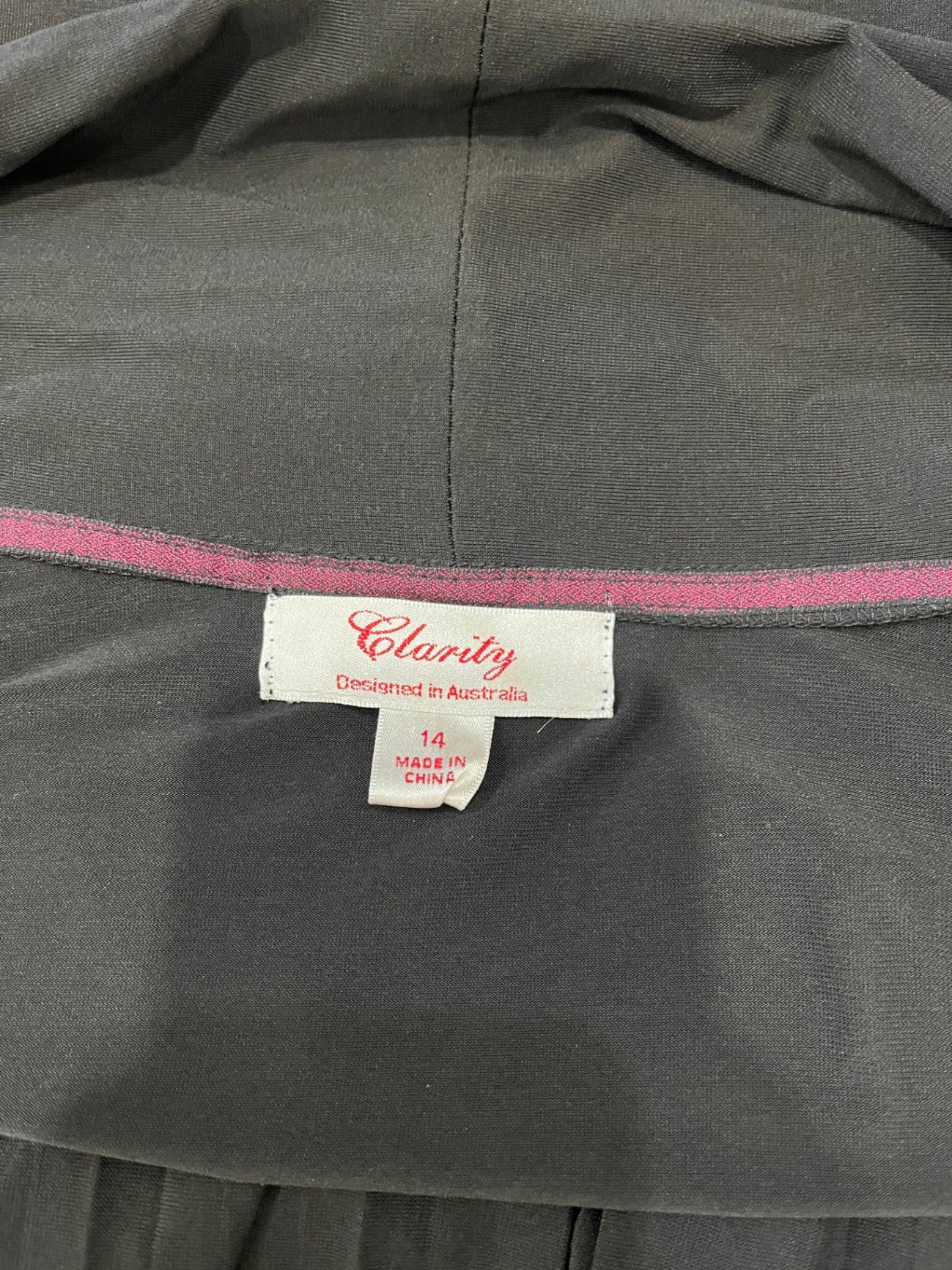 Clarity Black Pleated Back Jacket | Designed in Australia | Size 14 