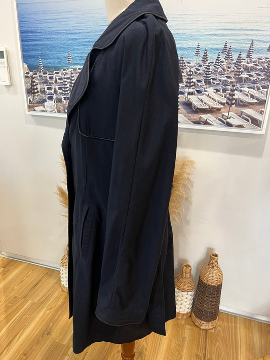 PRINCIPALS Navy Trench Coat | Classic Timeless Outerwear | Size 14