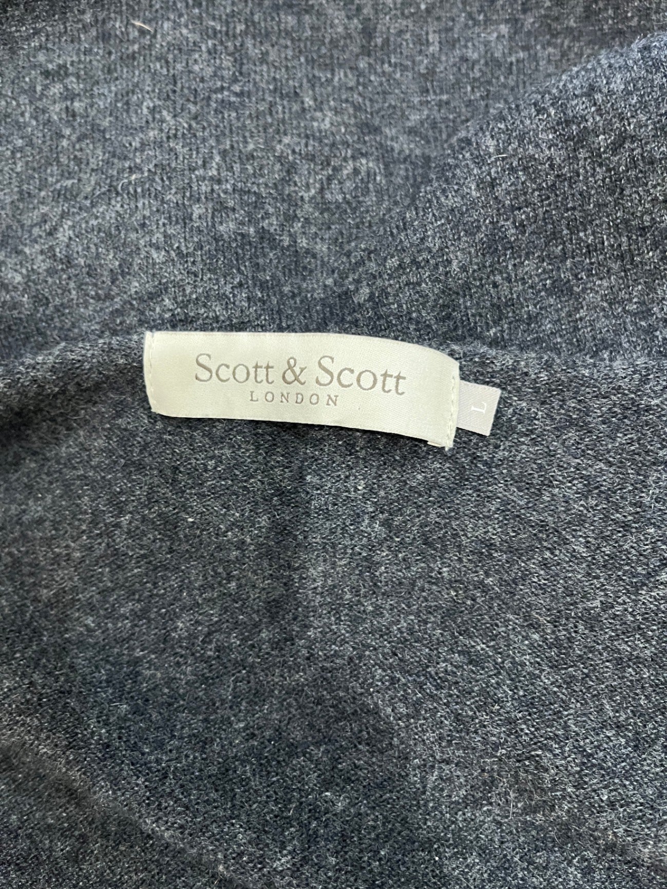 Scott + Scott London 100% Cashmere Vest – Grey | Size Large | Luxury Knit