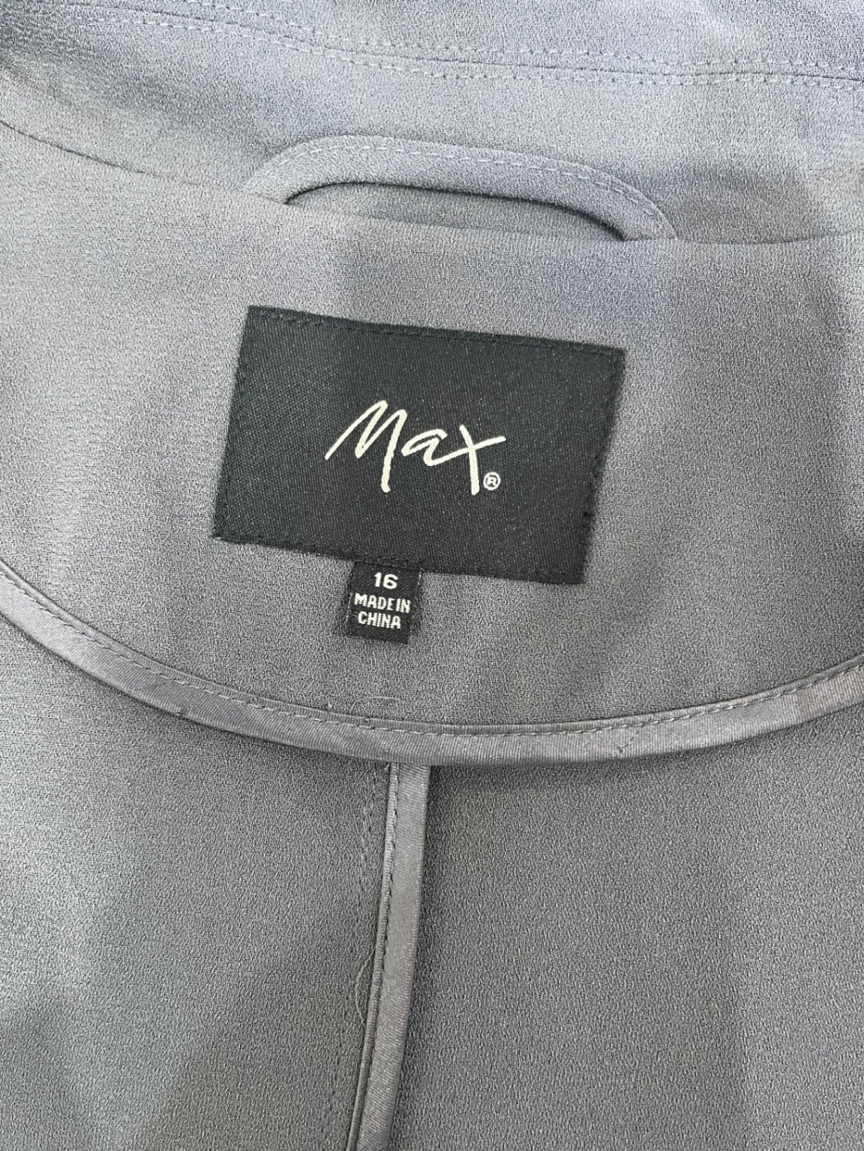 Max Lightweight Trench Style Coat – Mid Grey | Size 16 | Tie Waist
