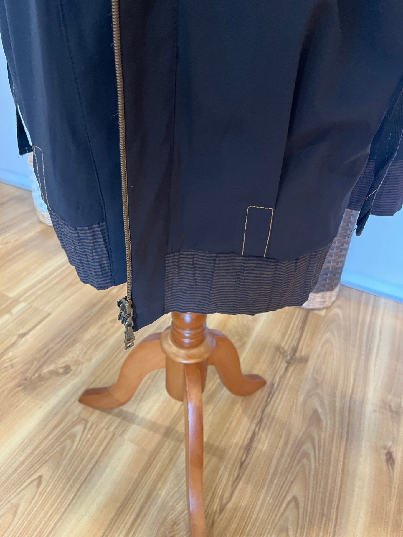 E & H Paris Lightweight Reversible Jacket – Chocolate Brown & Black | Size 44 | Double Zip
