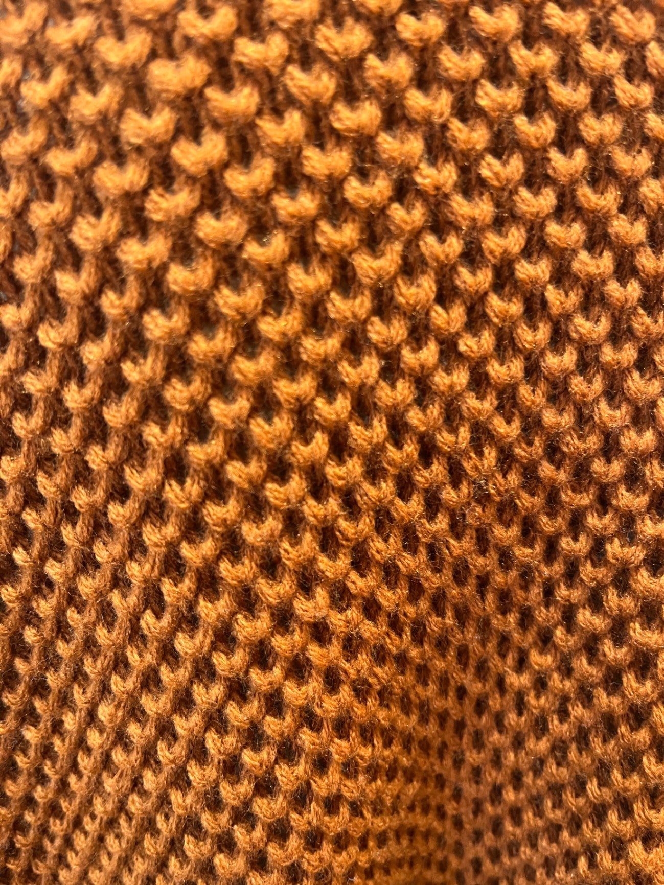 Rust Knit Shawl | One Size | Versatile Wrap Style