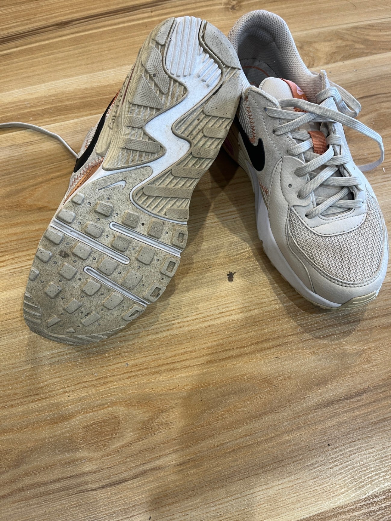 Nike Air Max Beige Lace-Up Sneakers | Size 37.5