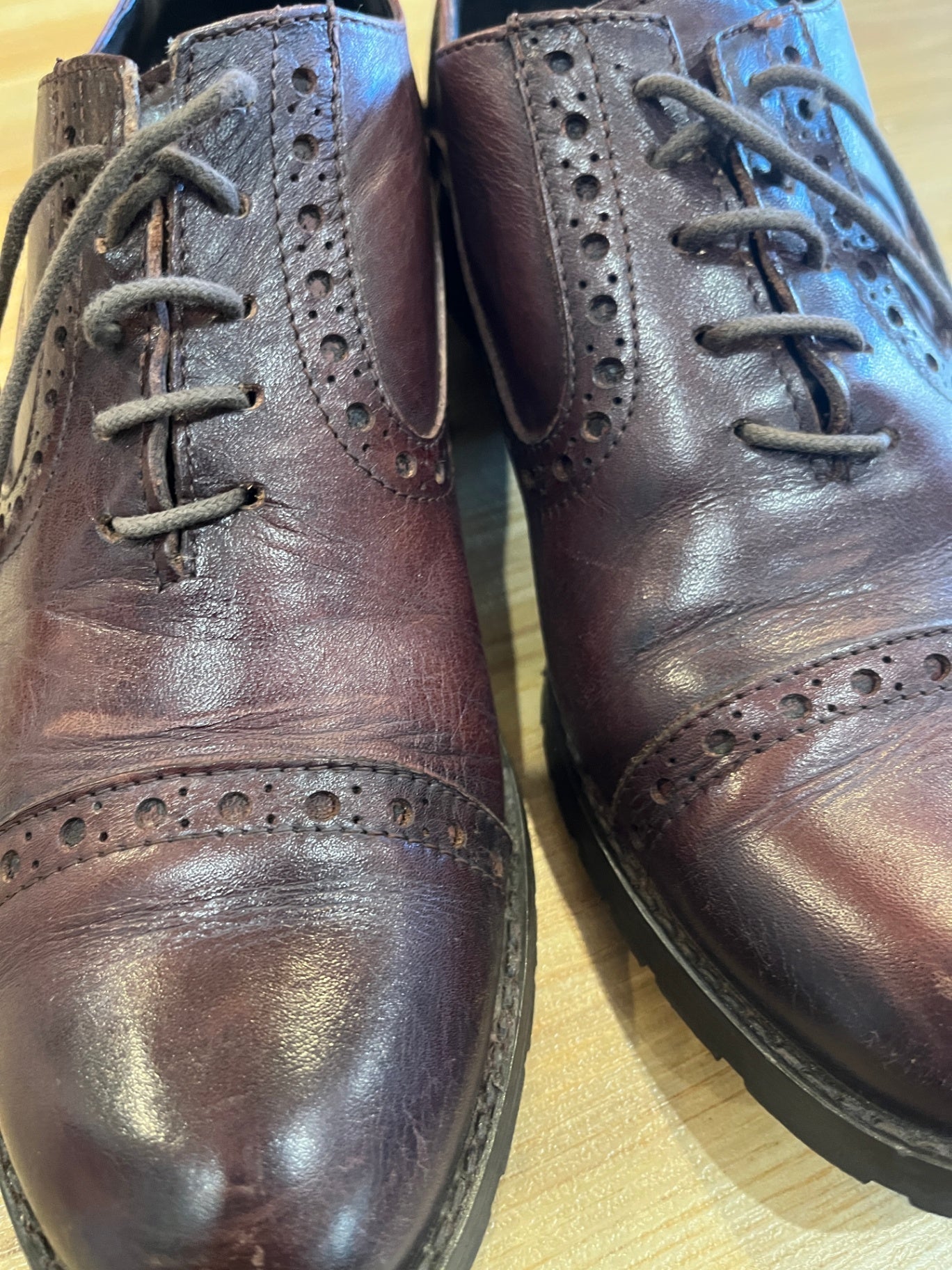 Classic Davos Gomma Chocolate Brown Leather Brogue Shoes | Size 37