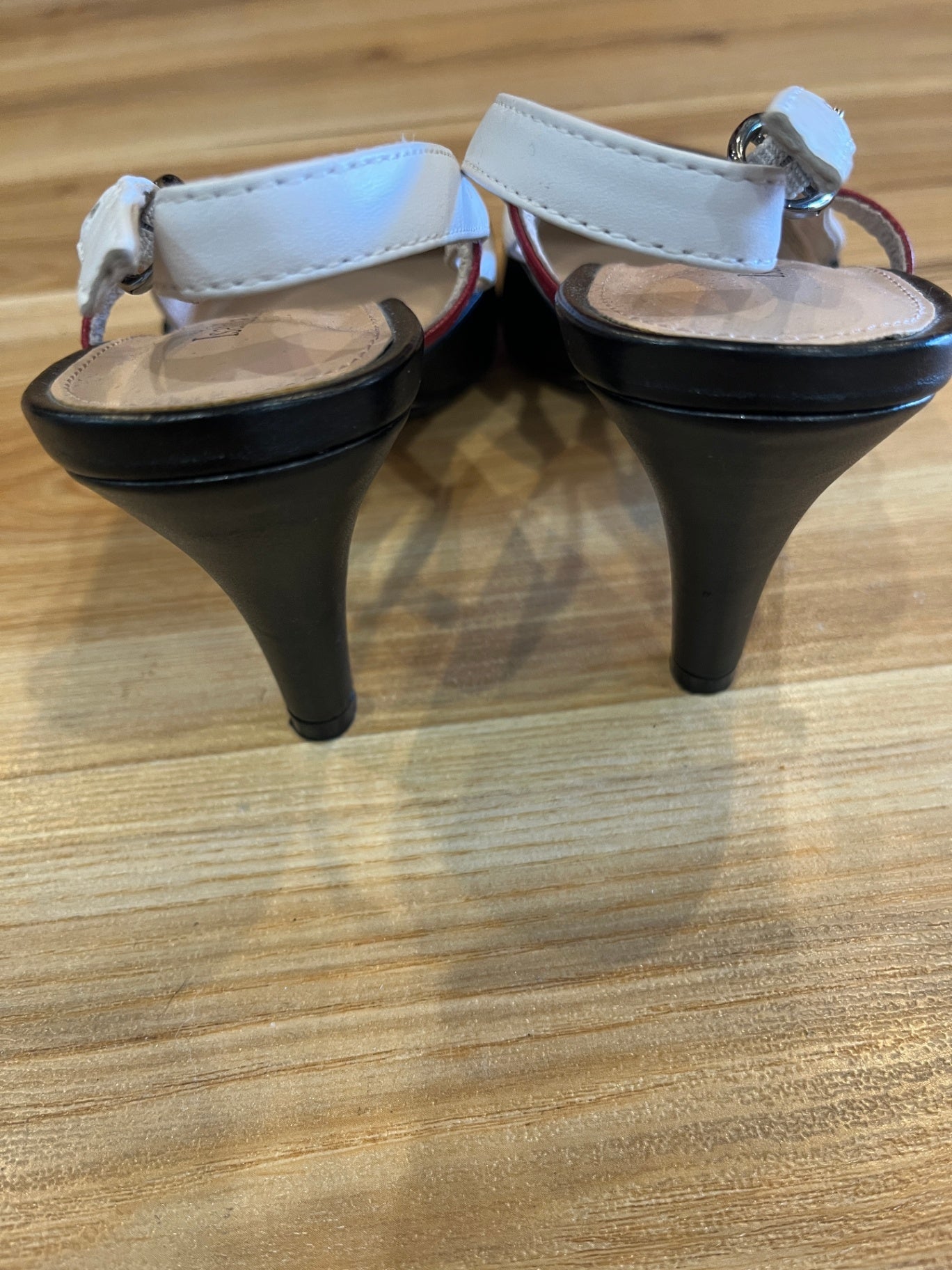 Isabella Anselmi Leather Slip-On Heels – Size 36 | Chic Side Buckle Design