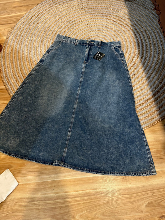 K&K Denim Flared Skirt | Size 16 | Knee Length | New with tag