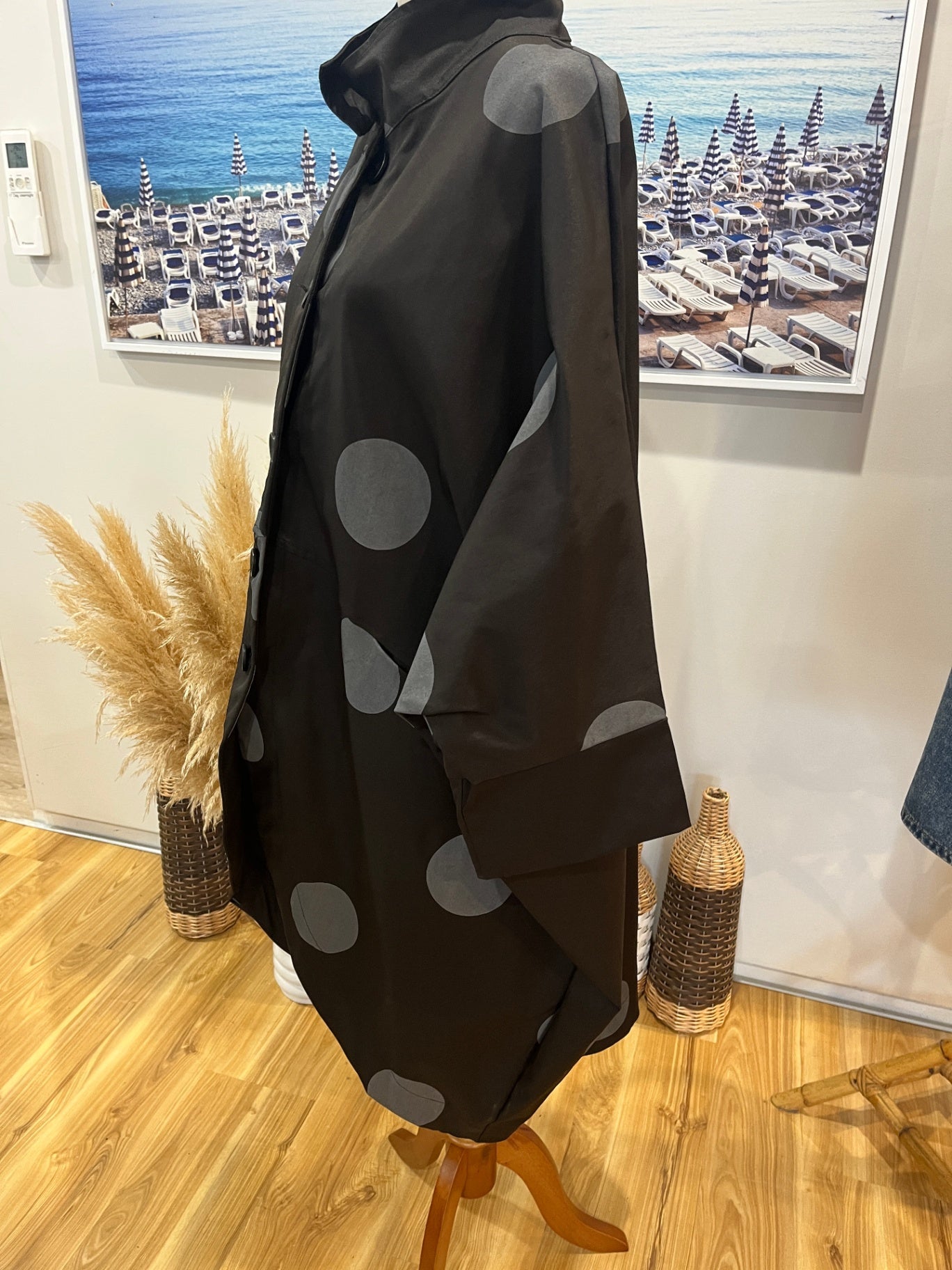Funky Jacket Oversized Black & Grey Spot | XL