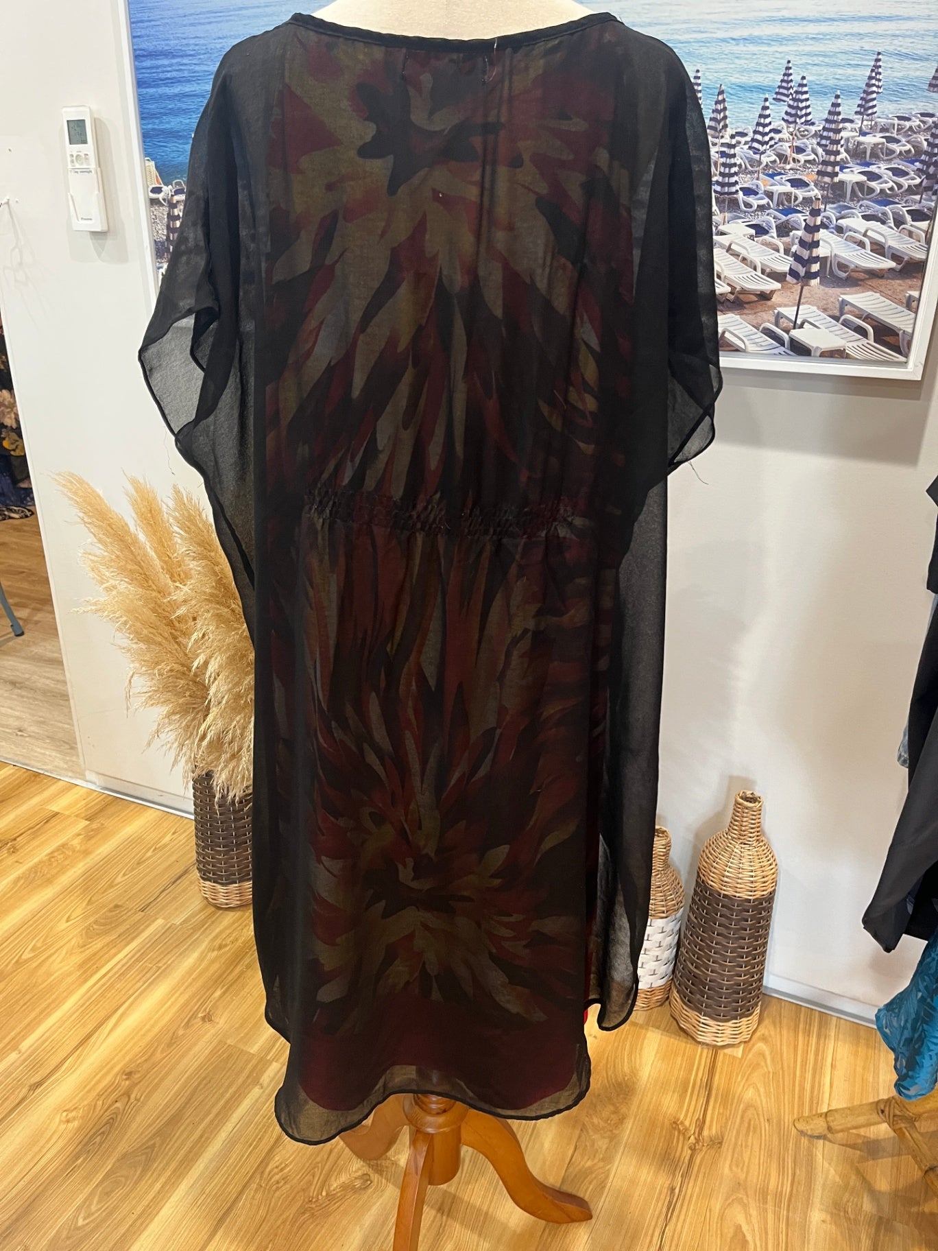 Clarity Black Dress | Size 18 | Five Tone Flower Print