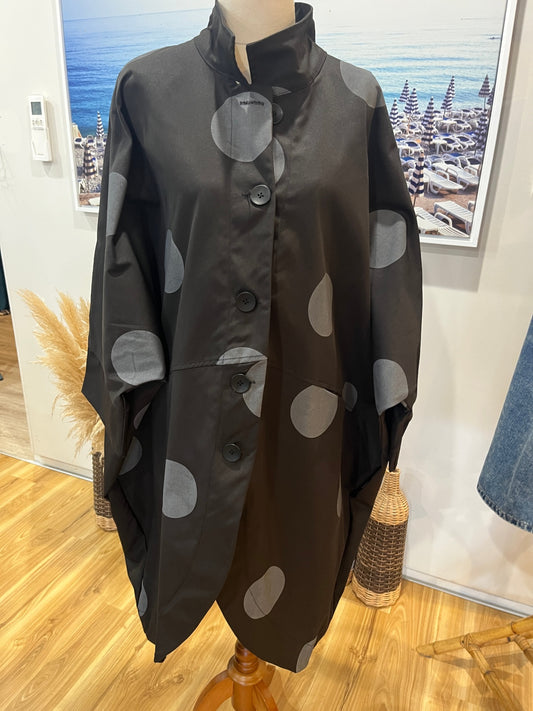 Funky Jacket Oversized Black & Grey Spot | XL