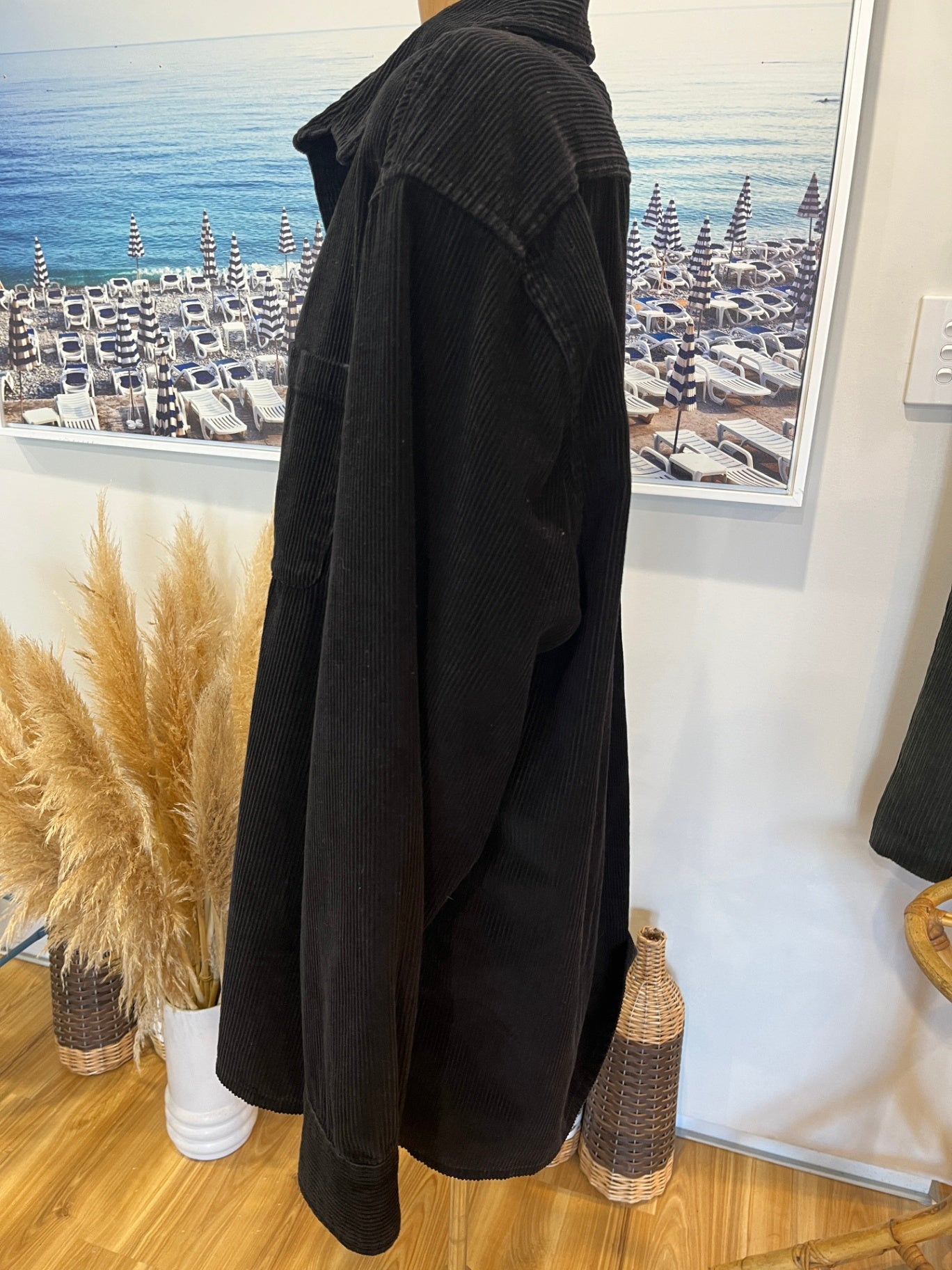 ABSENT Cord Men's Black Shirt Size L