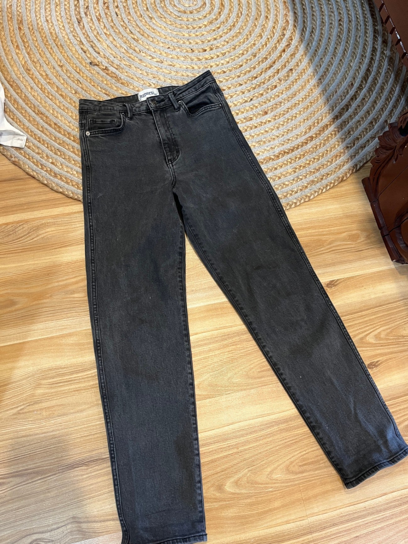 Lee Riders Grey High Rise Tapered Jeans – Size 10