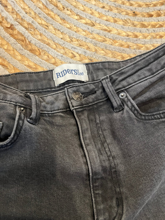 Lee Riders Grey High Rise Tapered Jeans – Size 10