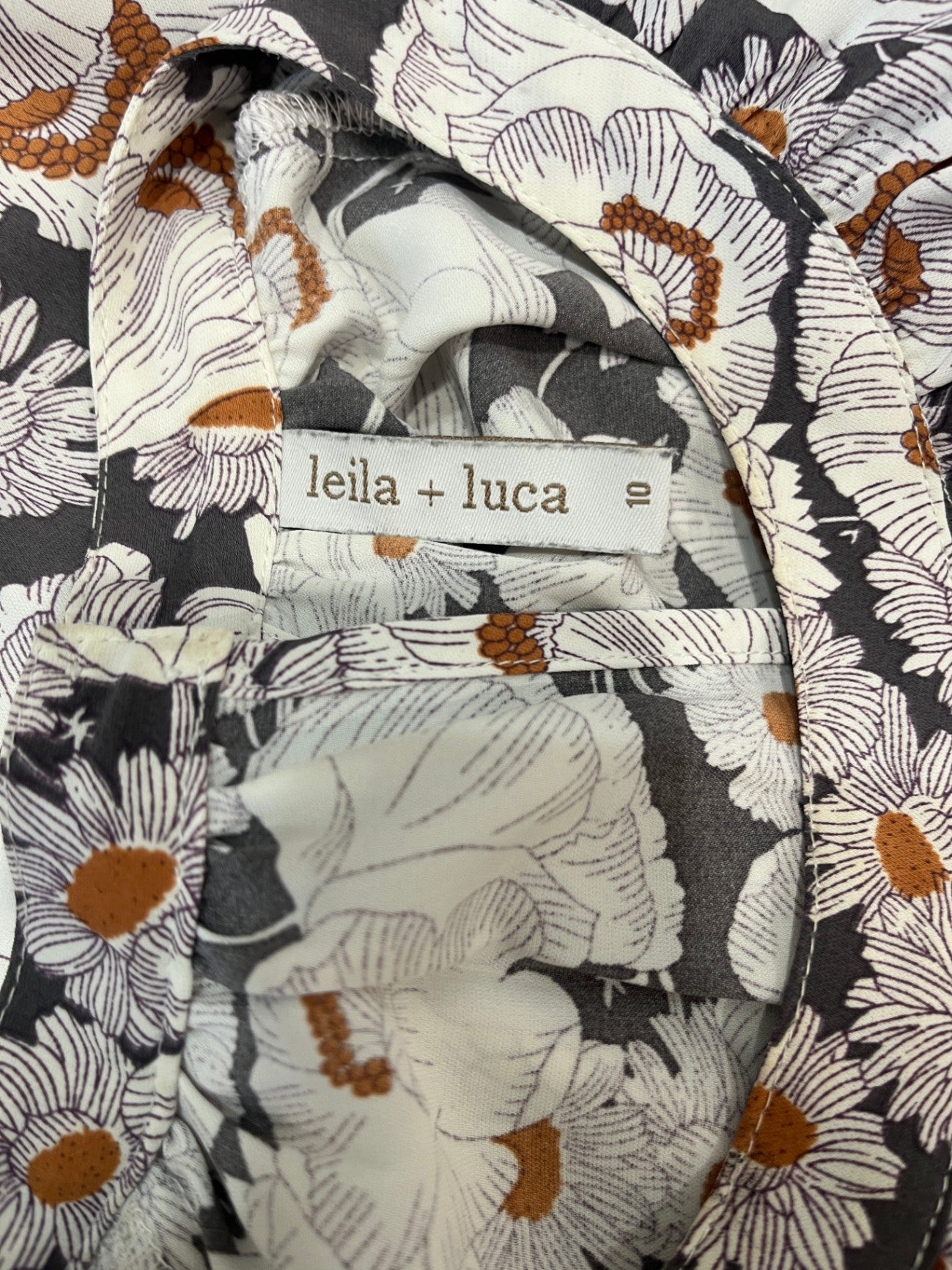 Leila + Luca Flowy High-Low Blouse Size 10 | Elasticated Cuff Sleeves