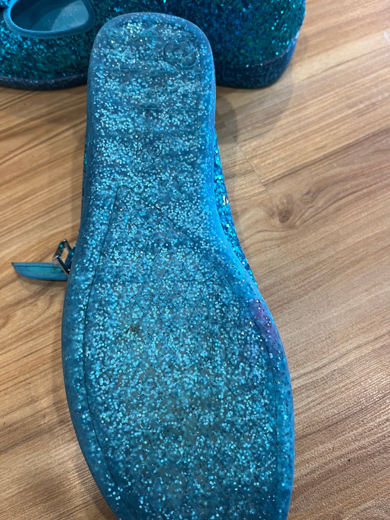 Hot Chocolate Design Blue Glitter Shoes Size 41