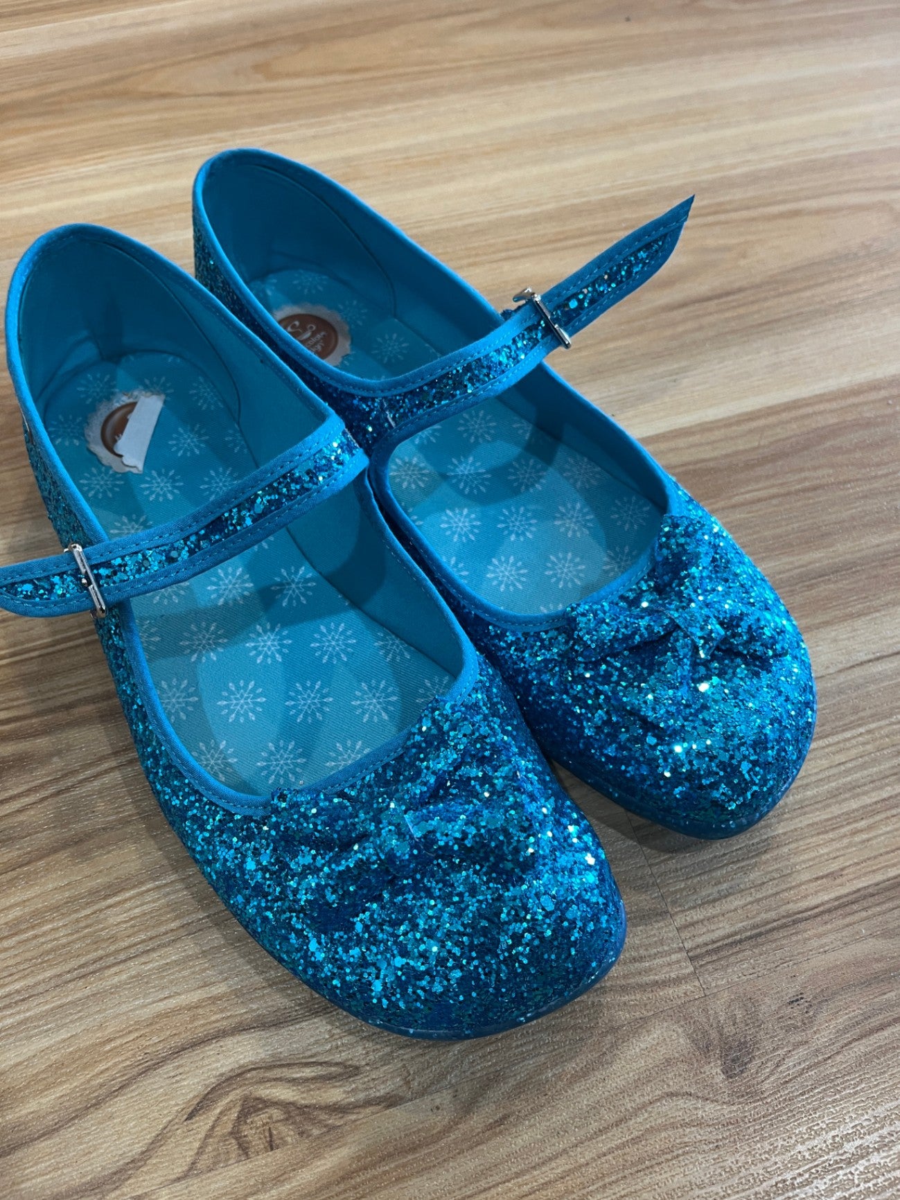 Hot Chocolate Design Blue Glitter Shoes Size 41