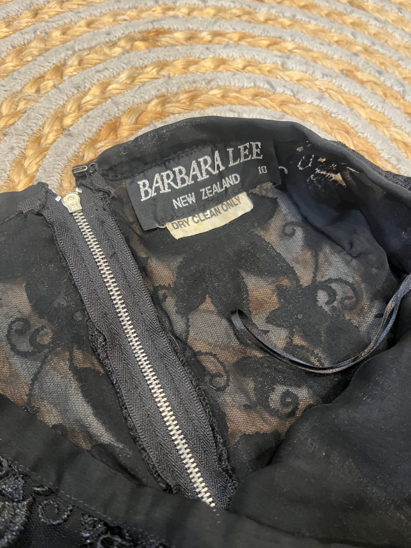 Barbara Lee Black Lace Pants — Size 10