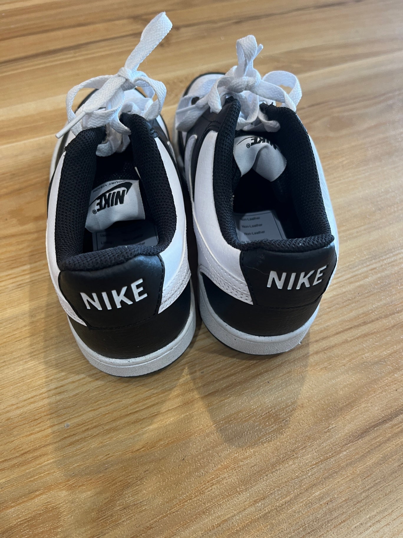 Nike Court Vision Sneakers — Black & White, Size 38