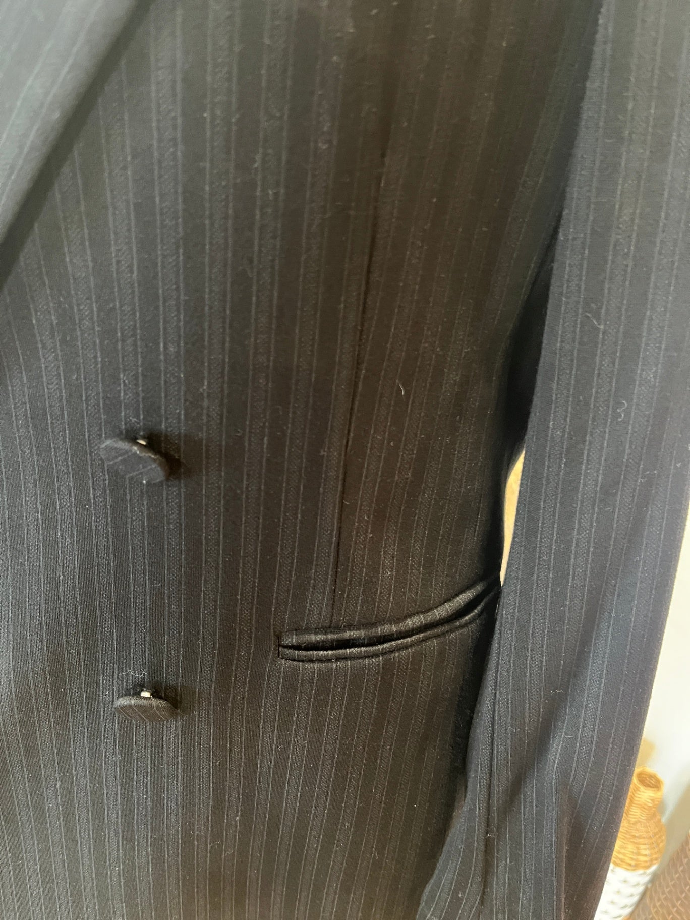 Oliver Black Stripe Blazer — Fully Lined Button-Up, Size 10