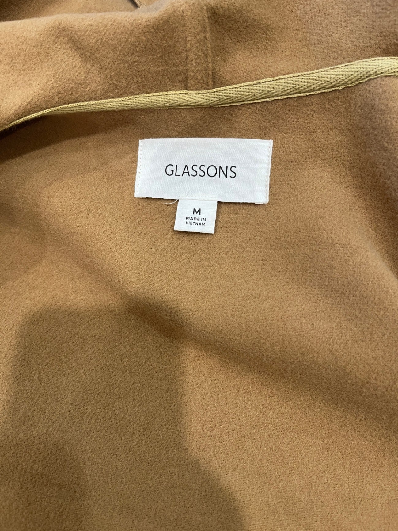Glassons Light Brown Waterfall Coat — Belted, Size M