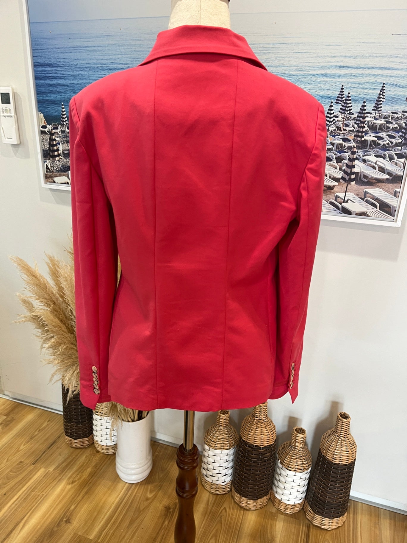 Drama the Label Blazer — Redish Pink, Fully Lined, Size 10