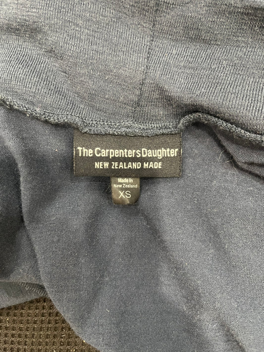 The Carpenter’s Daughter NZ Made Merino Cardigan | Mid-Blue Batwing Style | XS
