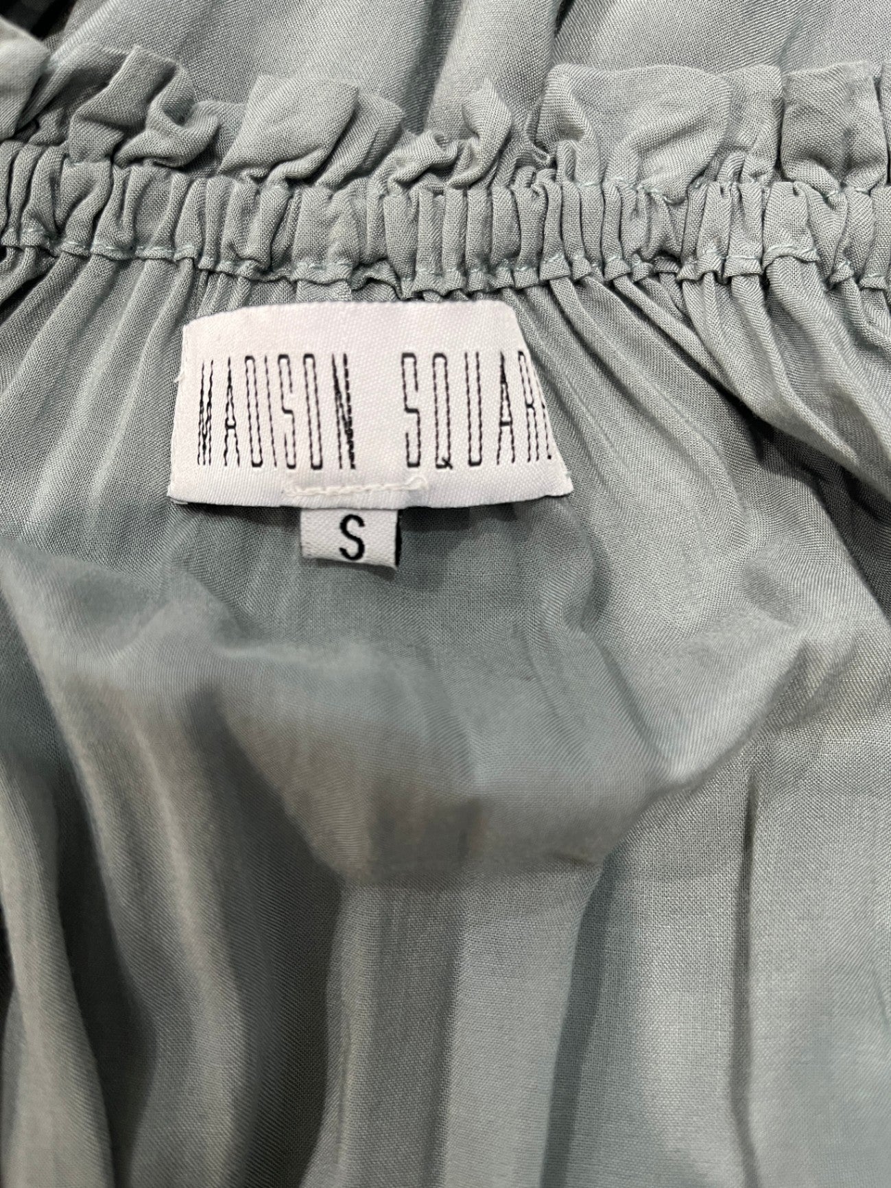 Madison Square Boho Blouse | Pale Green | Flowy ¾ Sleeves | Size Small