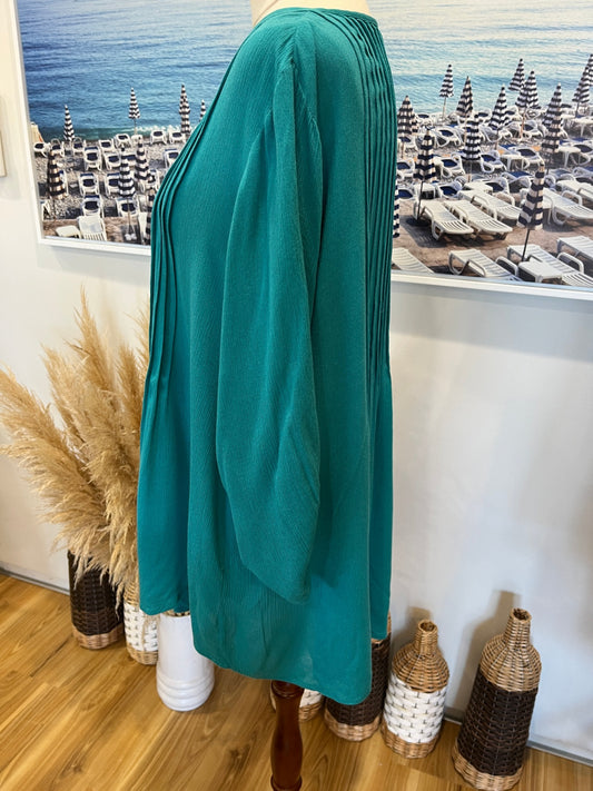 Tree of Life Teal Blouse | Easy Fit | ¾ Sleeves | Size S/M/L