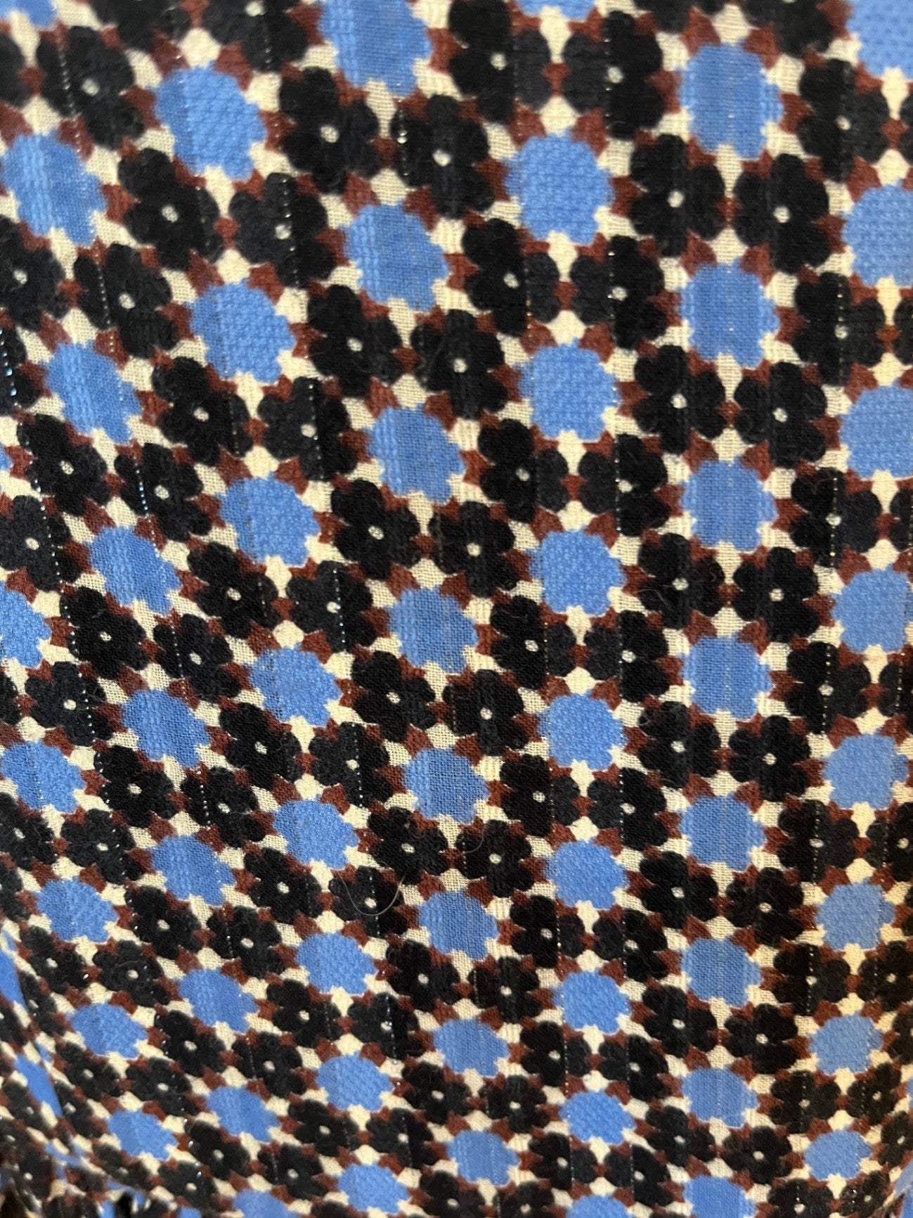 State of Play Tiered Skirt | Blue with Black Floral Print | Size 12