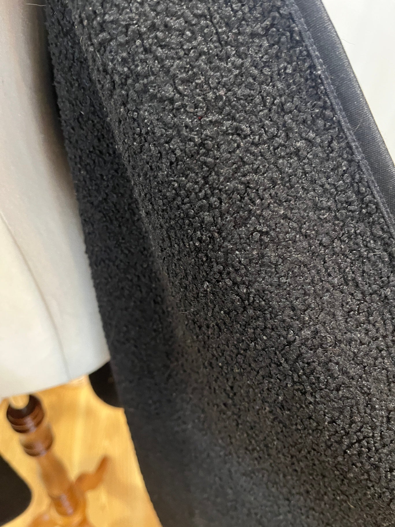 Ike Behar Poncho — One Size Black with Cream Zigzag Pattern