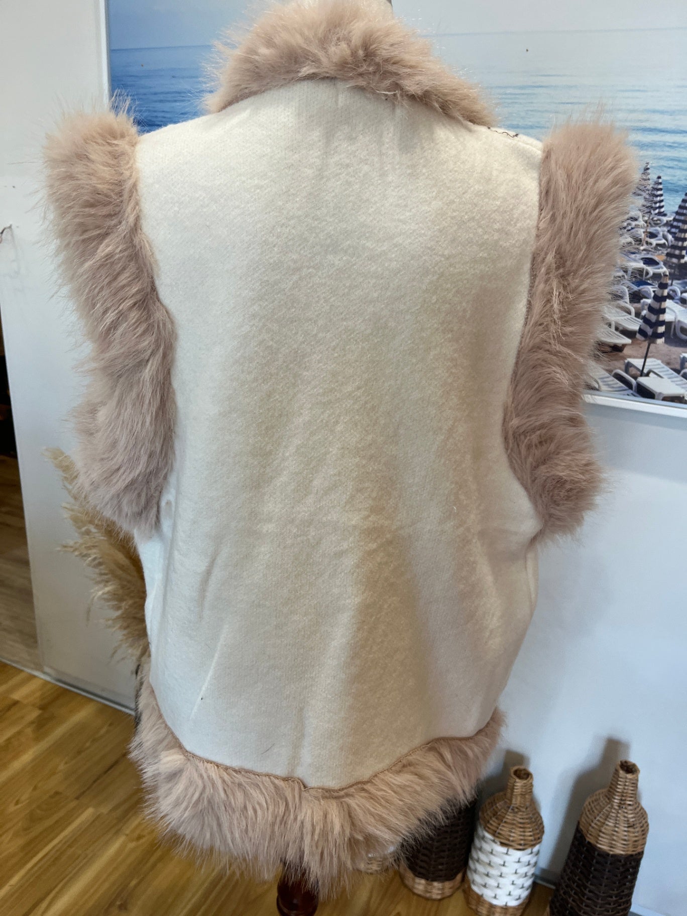 Vine Apparel Knitted Vest — M/L Cream